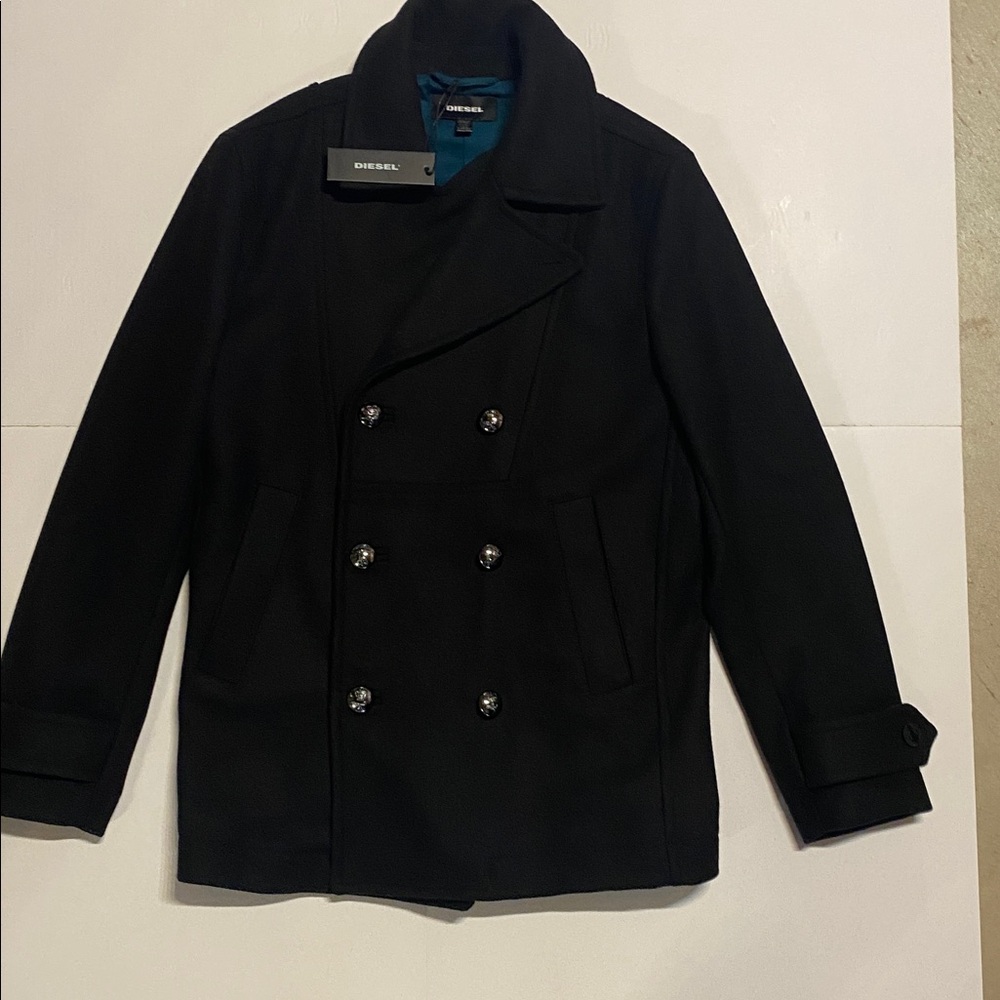 NWT Diesel Double Breasted Men's Pea Coat Military Jacket Size M